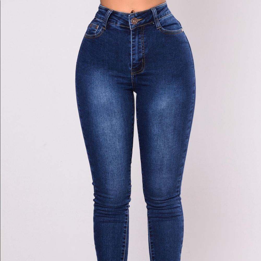 Dark wash fashion nova jeans